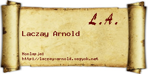Laczay Arnold névjegykártya