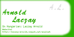 arnold laczay business card